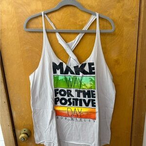 Grey Bob Marley Graphic Tank Top